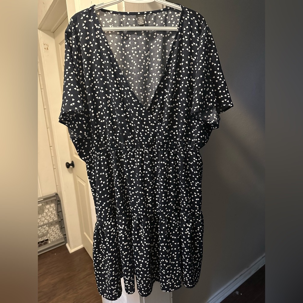 SHEIN, heart dress, navy blue